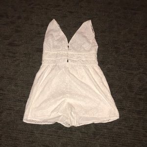 lace pacsun la hearts white romper